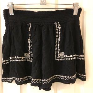 Black flowy shorts